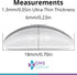 GMS Optical 1.3mm Ultra-Thin / 18mm Long Length - Anti-Slip Adhesive Contoured Silicone Eyeglass Nose Pads with Super Sticky Backing for Glasses, ...