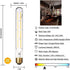 Dimmable T10 Edison Led Long Tubular Bulb 4000k Daylight White,8W Vintage Filament Bulb 80W Equivalent, E26 Base Led Bulb, 8.9inch, Pack of 4...
