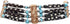 American Indian Style Bone Choker Necklace, 4 Row Blue Stone Speckled Traditional Hairpipe Beads, Unisex Adjustable...