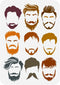 FINGERINSPIRE Men Pattern Painting Stencil 8.3x11.7inch 9 Styles Beards Men Drawing Template Mustache Hair Man Pattern Decoration Stencil for Pain...