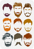 FINGERINSPIRE Men Pattern Painting Stencil 8.3x11.7inch 9 Styles Beards Men Drawing Template Mustache Hair Man Pattern Decoration Stencil for Pain...