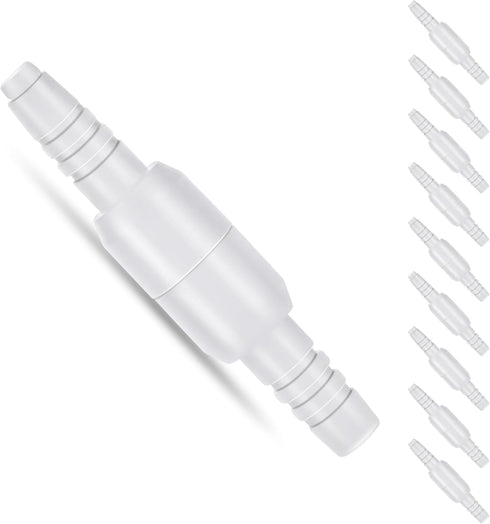 Oxygen Tubing Connectors 360° Swivel Cannula Connector Oxygen Hose Connectors Oxygen Straight Connectors for O2 Tubing Avoid Tube Tangles(White-10...