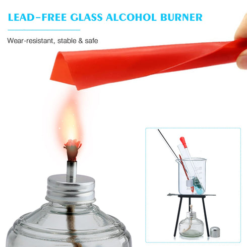 Dental Alcohol Lamp Glass - Alcohol lab Burner Portable Chemistry Heating Equipment for Dental Science Experiments Household and Camping Come with...