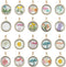 10pcs Mixed Golden Tone Round Shape Dried Pressed Flower Pendant Flower Plant Charm Floating Pendant Necklace Making Supplies...