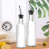 DLD16oz Glass Olive Oil Bottle Dispenser - Oil and Vinegar Cruet with Pourers and Funnel - Olive Oil Carafe Decanter for Kitchen- 473ml...