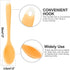uxcell Silicone Dinner Spoon Table Spoon Dessert Spoon Utensils for Kitchen Restaurant Orange...
