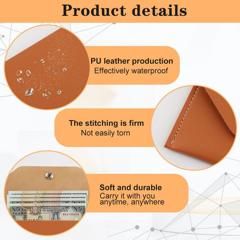 4pcs Money Bag Pouch Budget Binder,PU Leather Cash Envelopes,Money Cash Envelopes Bag,Reusable Budget Envelope Cash Dividers,Money Envelopes For C...