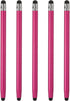 MECCANIXITY 5pcs Stylus Pens for Touch Screens Dual Rubber Tips Capacitive Stylus Universal Tablet Pen Sensitivity Precision, Rose Red...