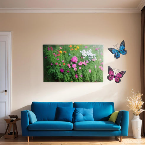 Metal Butterfly Wall Art Decor – Lylence 6.5" Outdoor Fence Wall Art Decor, Hanging for Garden Yard Living Room Bedroom Patio Balcony, (2 Pack)...