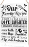 UDNADKEX Funny Kitchen Wall Hanging Sign Decor, Our Family Recipe, Home Kitchen Dining Room Wooden Sign Decor Kitchen Wall Decoration, Kitchen Gif...