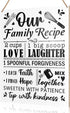 UDNADKEX Funny Kitchen Wall Hanging Sign Decor, Our Family Recipe, Home Kitchen Dining Room Wooden Sign Decor Kitchen Wall Decoration, Kitchen Gif...