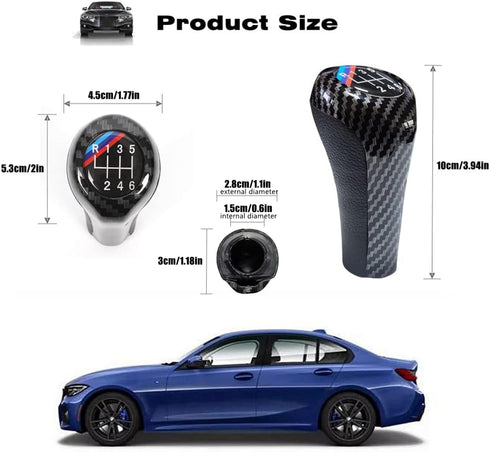 M 6 Speed 3 Color Manual Stick Shift Handle Manual Gear Shift Knob Compatible for E36 E46 E90 E91 E92 E81 E82 E87 E88 M5 M4 M3 F20 1 3 5 6 7Series...