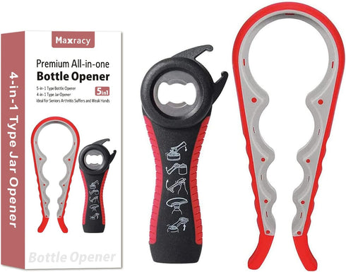 Easy-Twist Jar Opener: Maxracy Effortless Lid Opening for Weak Hands & Arthritis | Versatile Bottle Opener | Jar Openers & Bottle Openers...