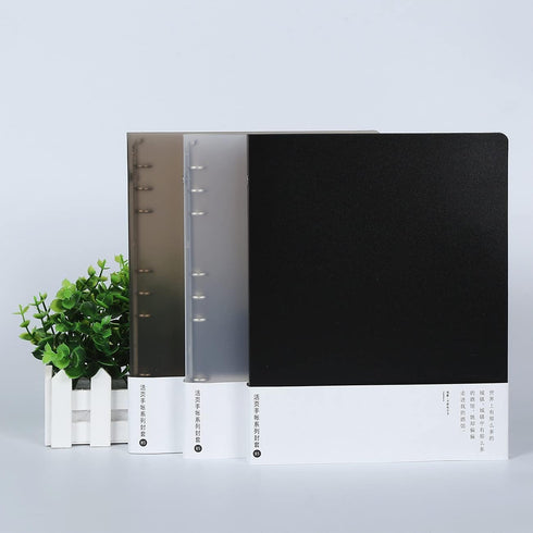 3 Pack A5 A6 B5 Round Ring Binder Cover 6-Ring 9-Ring PVC Binder Covers Refillable Notebook Loose Leaf Binder Protector (Inner Paper Not Included)...