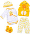 Reborn Baby Doll Clothes Yellow Duck Outfits for 16-18 Inch Baby Doll,17 Inch Reborn Newborn Baby Doll Clothes Accessories Girl & Boy...