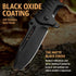 Spring Assisted Knife - 3.66" Sharp Blade - Tactical Pocket Knife for Men with Wood Handle Glass Breaker & Clip - Best Folding Knives for EDC Camp...