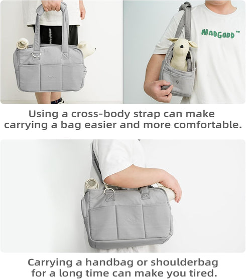 Pet Carrier Shoulder Strap - Lightweight and Comfortable Pet Carrier Accessory for Easy Travel - Reduces The Burden of Carrying Your Pet (Grey)...
