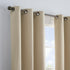 eclipse Microfiber Total Privacy Blackout Thermal Grommet Window Curtain for Bedroom (1 Panel), 42 in x 84 in, Beige...