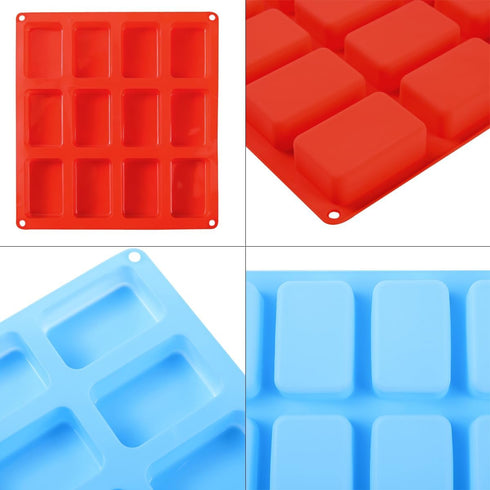 2 Pack Silicone Mini Loaf Pan, 12 Cavity Mini Bread Pan Nonstick Silicone Baking Molds for Brownie, Cornbread, Cheesecake & Cupcake...