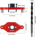 TOURACE Adjustable Drill Jig with Drill Bit for Floating Shelf, Portable Dowel Drill Guide Jig, Biscuit & Plate Joiner Woodworking Tool, Pocket Sc...