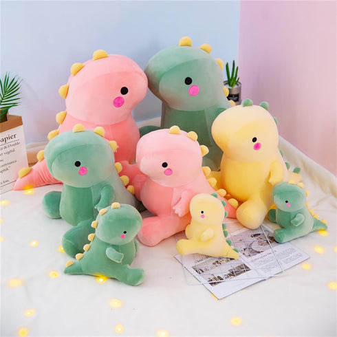 Pink Dino Plush,Cute Dinosaur Stuffed Animals,Super Soft Dino Plushie Toys,Dino Plush for Anxiety Relief Birthday Gifts for Kids Girls Boys Pink 8...