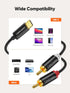 CableCreation USB C to RCA Audio Cable 3.3FT, Type-C to 2 Male Y RCA Splitter, RCA to USB C for iPhone 15 Series, Tablet, Home Theater, DVD, Ampli...