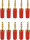 2mm Banana Plugs for Speaker Wire,Gold Plated Musical Speaker Cable Wire Pin Jack Test Probes Connectors for Amplifier,10Pcs Red...