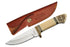 SZCO Supplies DH-8036 Bone Handle Celtic Knot Bandit Hunting Knife with Sheath, 7.75" Length, White...