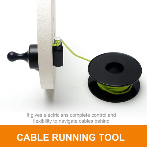 Magnetic Wire Puller, Wire Routing Magnet Tool Kit with Handle, Magnetic Garden Repair Cable Puller Tool, Fish Tape Wire Puller Wire Snake for Run...