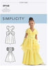 Simplicity S9168 Girl's Princess Costume Sewing Pattern Sizes 3-6...