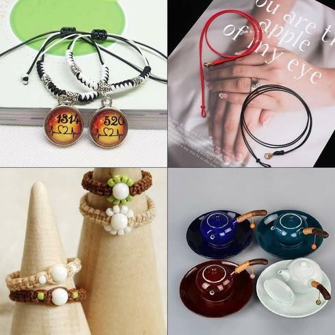 Nylon Beading String Knotting Cord, 100M x 0.8mm Mult-use Nylon Thread Knotting Cord Rattail Trim for DIY Jewellery Chinese Knot Making Window Bli...