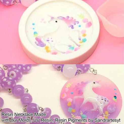 FUNSHOWCASE Unicorn Llama Fondant Silicone Molds Set Llamacorn Cake Decorating, Cupcake Topper, Chocolate, Epoxy Resin, Polymer Clay Art Craft Pro...