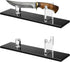 2 Pcs Acrylic Knife Display Stand Fixed Blade Knife Collection Display Stand Holder for Single Knife Rustic Cabin Home Decor (Black Base)...