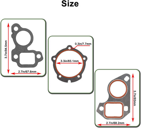 Engine Timing Cover Gasket Set & Water Pump Gasket Compatible with GM LS LS1 LS6 LS2 LS3 Chevy Silverado, Suburban, Tahoe, GMC Sierra, Yukon, Sava...