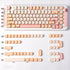 Cute Keycaps, Moa Profile Keycaps 75 Percent,PBT Double Shot Keycaps Set, Pink Round 130 Keys for Mechanical Keyboard 61/64/75/84/87/104/108 Layou...