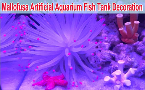 Mallofusa Artificial Aquarium Fish Tank Decoration Silicone Sea Anemone Artificial Fish Tank Ornament Decoration (White)...