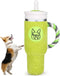 Squeaky Cup Dog Toys, 40oz Tumbler Cup Stuffed Dog Toys with Handle, Funny Plush Dog Toys, Crinkle Dog Toy, Green...