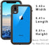 Compatible with Apple iPhone XR Case, Full-Body Protective Waterproof Case, Shockproof Snowproof Clear Cover Case for iPhone XR (6.1 Inch, Teal Cl...