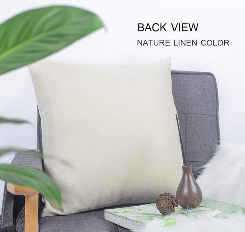 Just One More Chapter Throw Pillow Case Cushion Cover Book Lovers Linen 18 x 18 Inch...