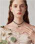 Butterfly Choker Necklace, Stylish Black Collar Choker Necklace Lace Beaded short Necklace with Butterfly pendant nice Giftbox for Women Girls-But...