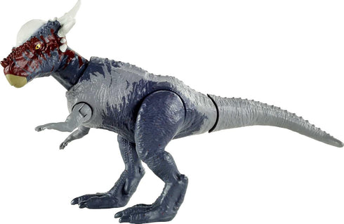 Mattel Jurassic World Toys Camp Cretaceous Stygimoloch Stiggy Savage Strike Dinosaur Figure, Smaller Size, Attack Move Iconic to Species, Movable ...