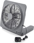 O2COOL Treva 10-Inch Portable Desktop Air Circulation Battery Fan, 2 Speed, Compact Folding & Tilt Design, with AC Adapter (Graphite)...
