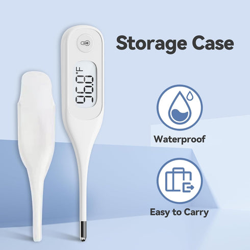 Berrcom Digital Oral Thermometer for Adults and Kids, Medical Thermometer for Fever 10 Second Reading Rectum Armpit Thermometer with Fever Alarm...