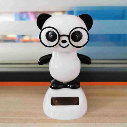 Black and White Solar Dancing Panda Bear Tiger - Shaking Dancing, Car Dashboard Ornament, Dancing Animal Figurine for Car Interior Home Desk Decor...