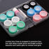 6 Pack Contact Lens Case, Portable Spin Top Contact Lenses Cases with Remover Tool Tweezers Contact Solution Bottle Clear Contacts Storage Kit for...