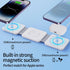3-in-1 Wireless Charger for iPhone iWatch AirPods, Foldable Magnetic 18W Fast Charging Station for Multiple Apple Devices, Charging Stand for Trav...