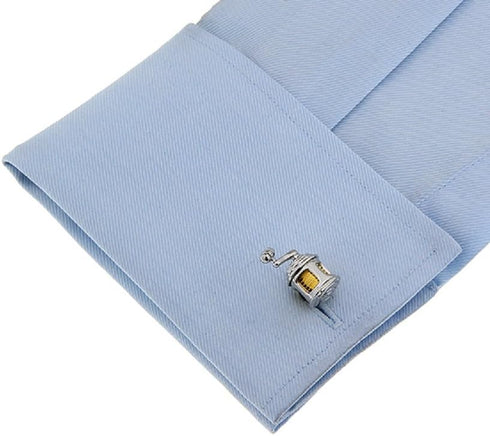 Fishing Reel Fish Rod Fisherman Pair of Cufflinks Presentation Gift Box & Polishing Cloth...