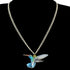Acrylic Cyan-blue Hummingbird Birds Necklace Pendant Earrings Dangle Jewelry Sets for Women Teen Girls Charm Gifts...