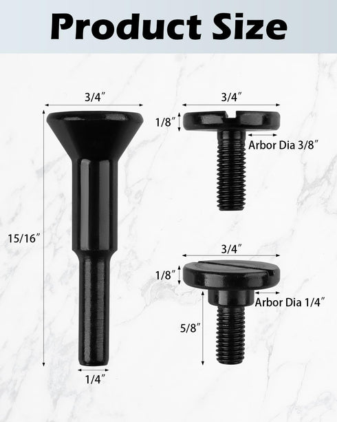 Mounting Mandrel 3/8" & 1/4" Arbor Hole(2 Pack), Cut-Off Wheel for Die Grinder Accessories Drill Bits Tool...
