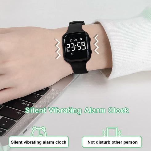 Fitness Pedometer Watch for Boys Girls, Kids Fitness Tracker Without App/Bluetooth/Phone, Rechargeable Kids Watch, LED Sports Watch with Alarm Clo...